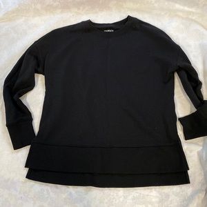 Plain black time and true pullover
